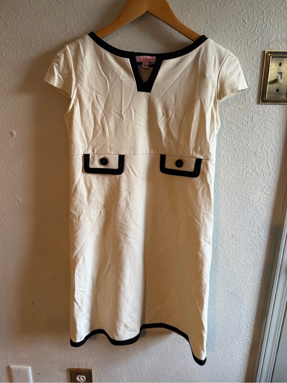 Lilly Pulitzer Cream Dress with Black Trim